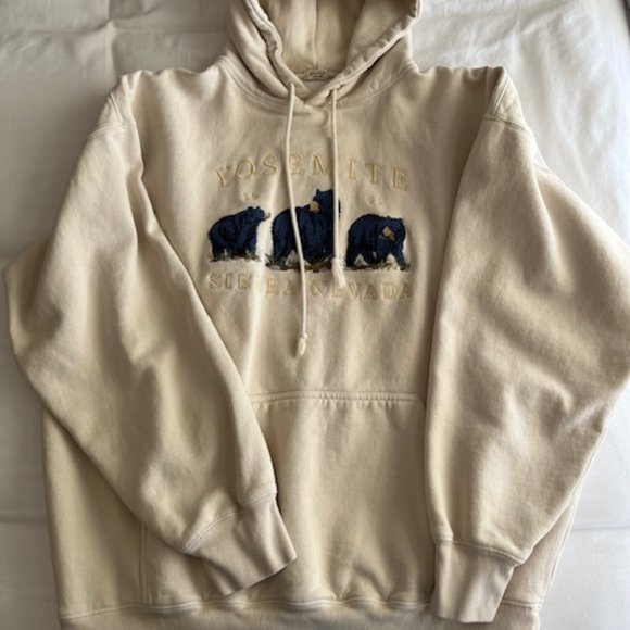 Brandy Melville Tops Brandy Melville Cream Yosemite Bear Hoodie